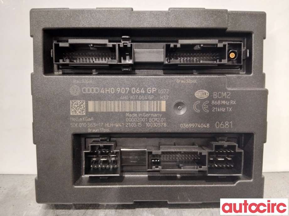 Styreenhet comfort (BCM) til Audi A6, Allroad, 2015-2019 (Type III, Fase 2) (C7) (C7) (AUDI|4H0907064GB)
