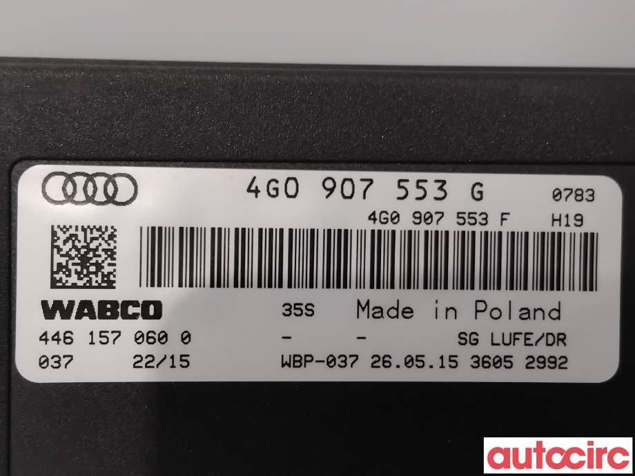 Styreenhet nivå/luftfjæring til Audi A6, Allroad 2015-2019 (Type III, Fase 2) (C7) (C7) (AUDI|4G0907553G|4461570600)