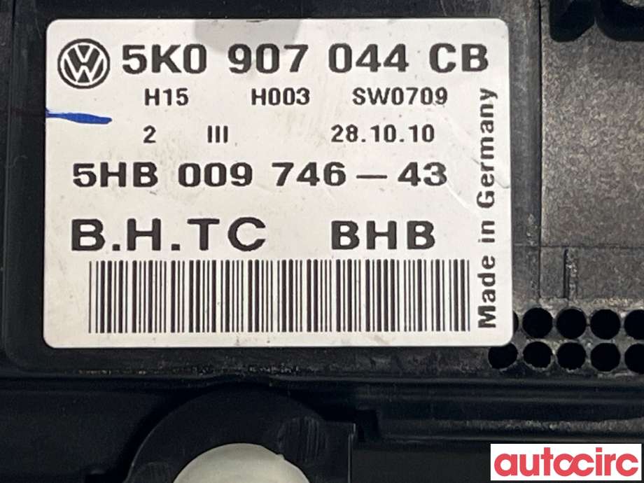 Varmeapparat betjening til VW Tiguan 2011-2016 (Type I, Fase 2) (VOLKSWAGEN|5K0907044EC|5K0907044CB)