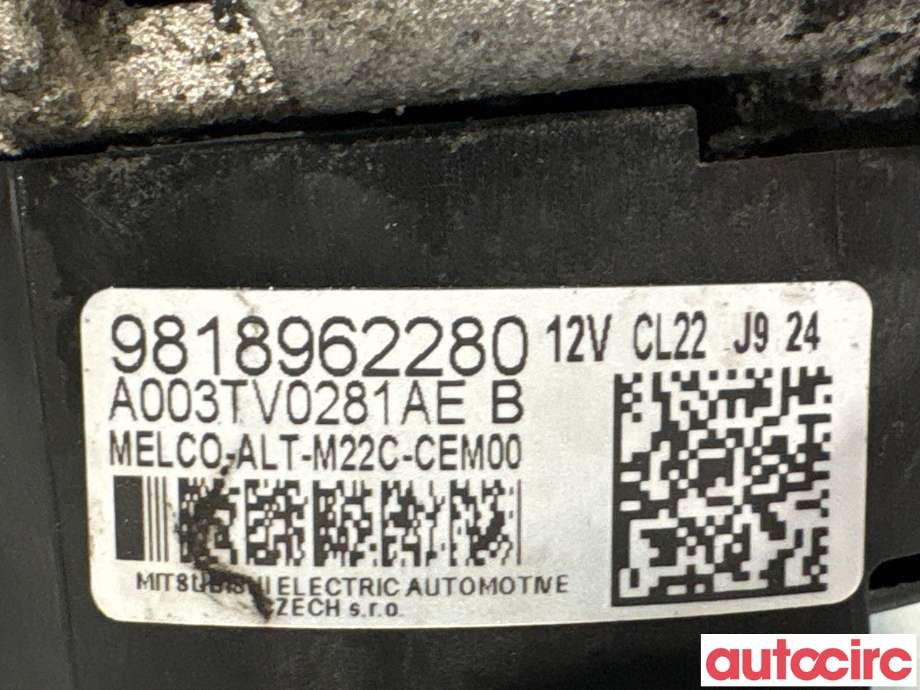 Dynamo til Peugeot Partner 2019-->> (Type III) (PEUGEOT|9818962280|A003TV0281AE)