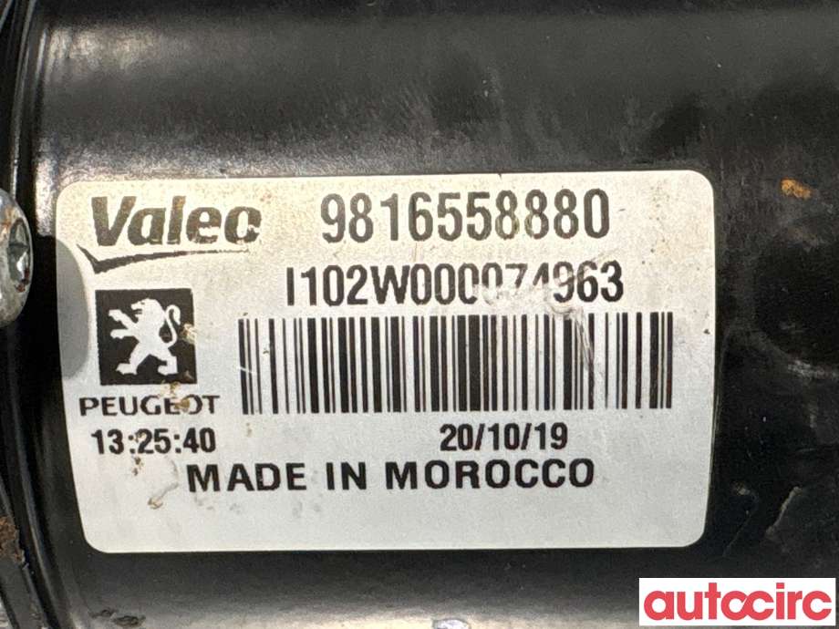 Viskermotor frontrute til Peugeot Partner 2019-->> (Type III) (PEUGEOT|9816558880|)