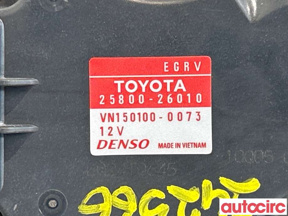 EGR-ventil til Toyota RAV4 2013-2015 (Type IV, Fase 1)  (TOYOTA|2580026010|VN150100-0073|25800-26010)