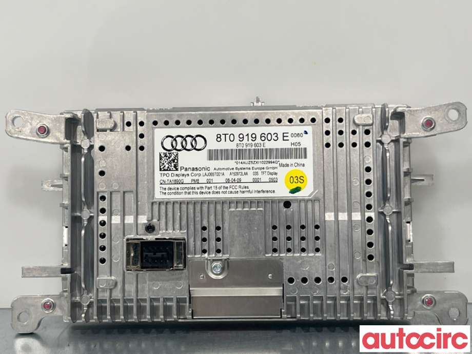 Instrument kjørecomputer til Audi Q5 2008-2012 (Type I, Fase 1) (AUDI|8R0919604A||8T0919603E)