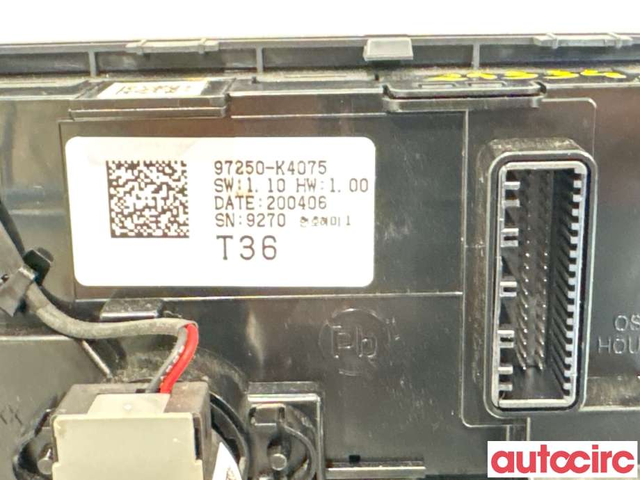 Varmeapparat betjening til Hyundai Kona 2017-2021 (Type I, Fase 1) (HYUNDAI|97250K4075SPS||97250-K4075)