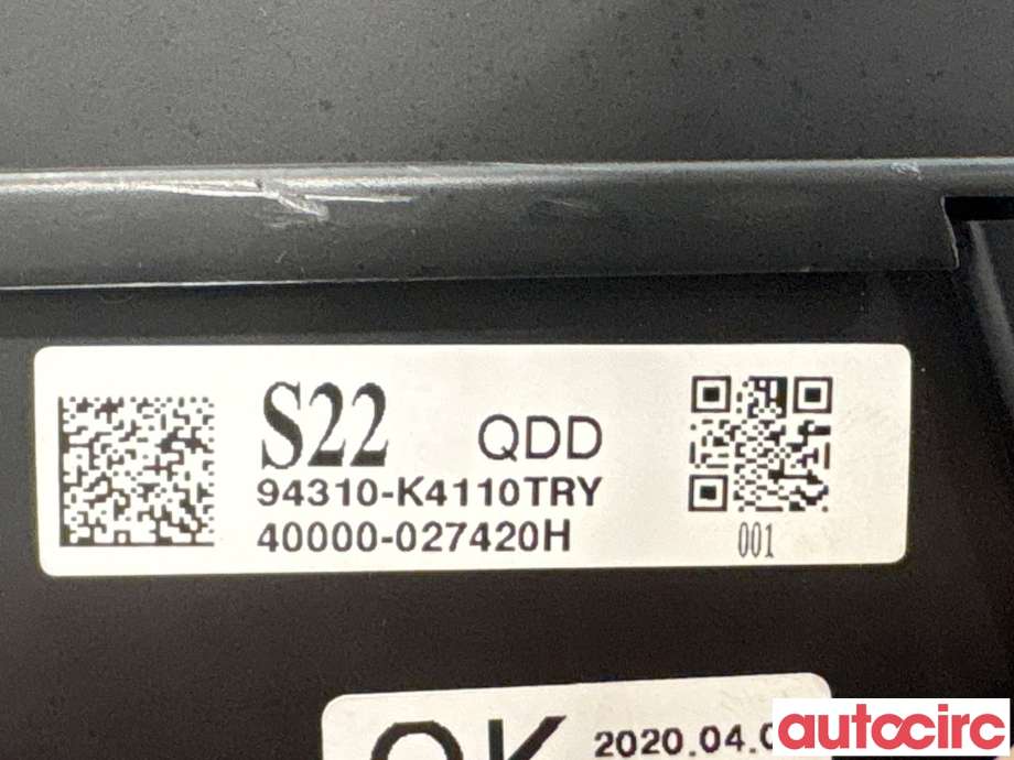 Instrumentpanel til Hyundai Kona 2017-2021 (Type I, Fase 1) (HYUNDAI|94310K4110TRY|40000-027420H|94310-K4110TRY)