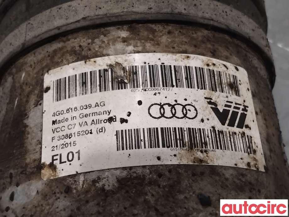Fjær foran nivå luftpute/belg til Audi A6, Allroad 2015-2019 (Type III, Fase 2) (C7) (C7) (AUDI|4G0616039AM|4G0616039AG|4G0616039AR)