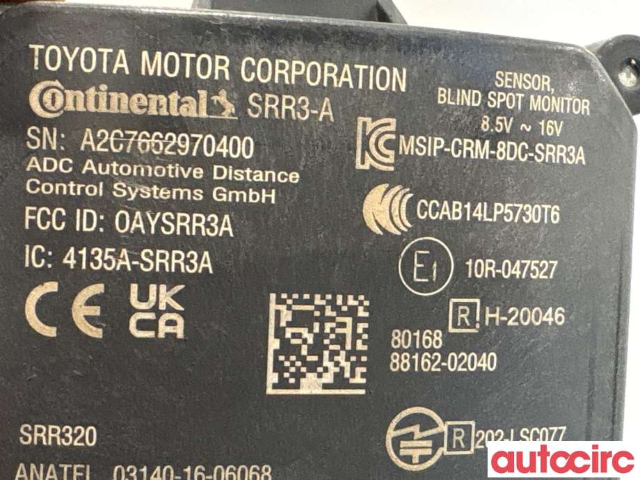 Sensor radar til Toyota Corolla 2019-->> (TOYOTA|8816202040|A2C7662970400|88162-02040)