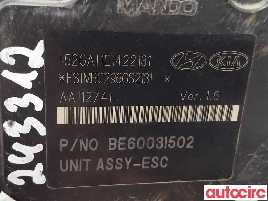 ABS sentral til Hyundai i40 2012-2017 (HYUNDAI|589203Z510|BE6003I502|58920-3Z510)