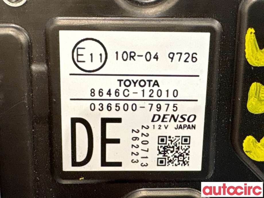 Kamera til Toyota Corolla 2019-->> (TOYOTA|8646C12010|036500-7975|8646C-12010)