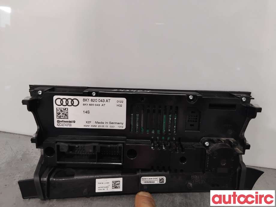 Varmeapparat betjening til Audi Q5 2012-2017 (Type I, Fase 2)  (AUDI|8K1820043AT|A2C92743700)