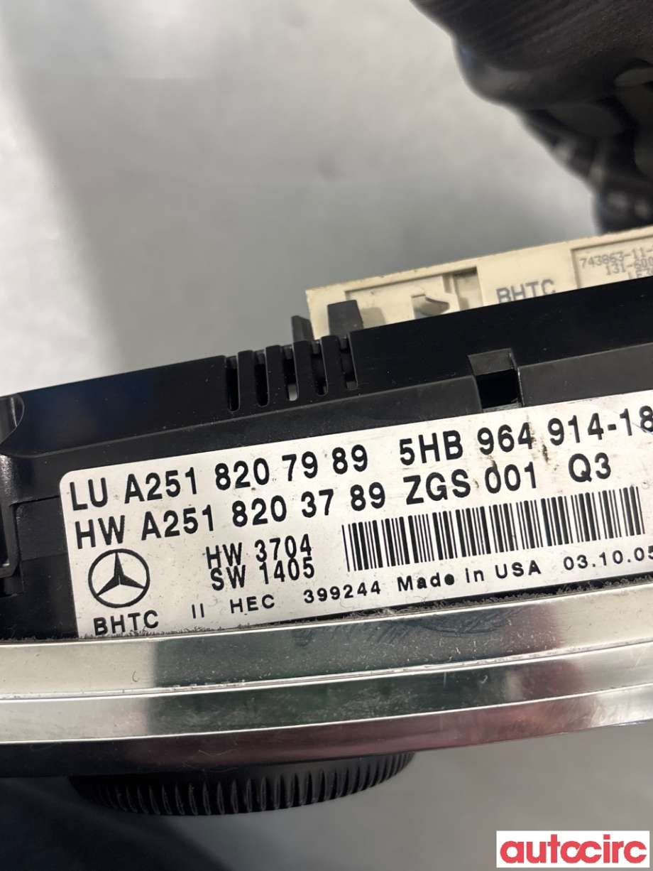 Varmeapparat betjening til Mercedes ML 2005-2011 (W164) (W164) (MERCEDES|NO NR||A2518207989)