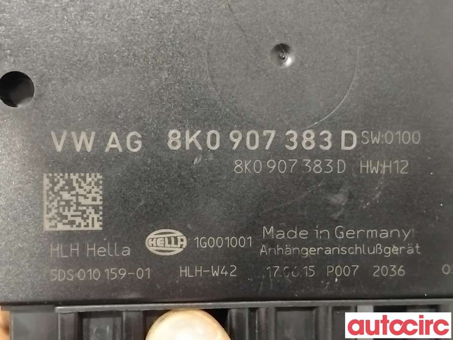Styreenhet hengerfeste til Audi Q5 2012-2017 (Type I, Fase 2)  (AUDI|8K0907383D|5DS010159-01)