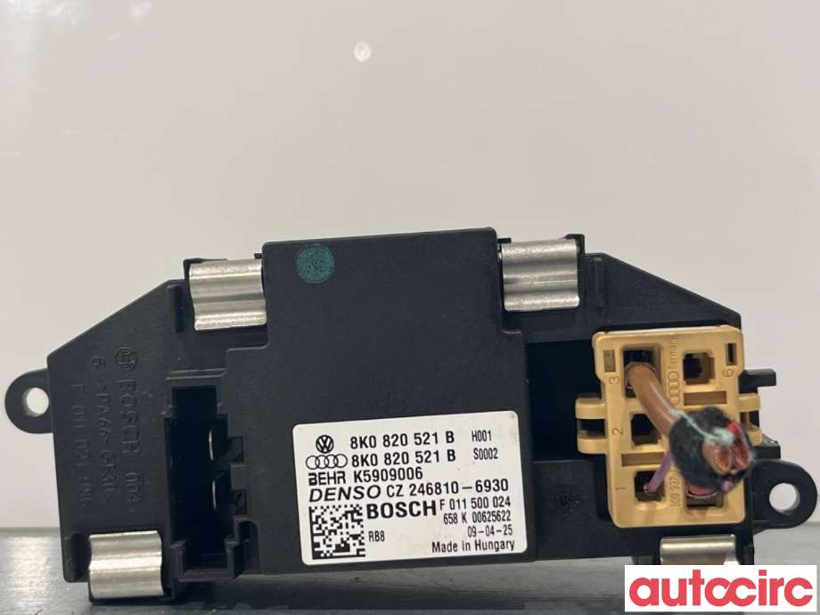 Varmeapparat motstand til Audi Q5 2008-2012 (Type I, Fase 1)  (AUDI|8K0820521B|F011500024)