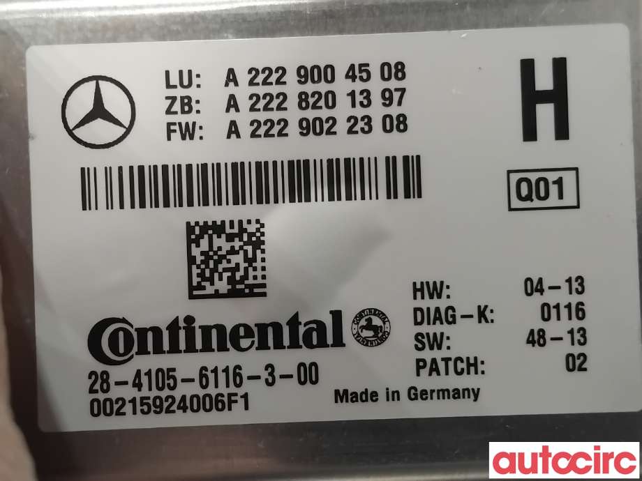 Sensor radar til Mercedes C-Klasse 2014-2018 (Fase 1) (W205) (W205) (MERCEDES|A2229004508|28-4105-6116-3-00|A2229007413)