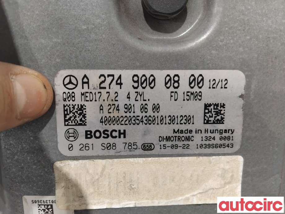 Styreenhet motor til Mercedes C-Klasse 2014-2018 (Fase 1) (W205) (W205) (MERCEDES|A2749000800|0261S08785|A2749002900)