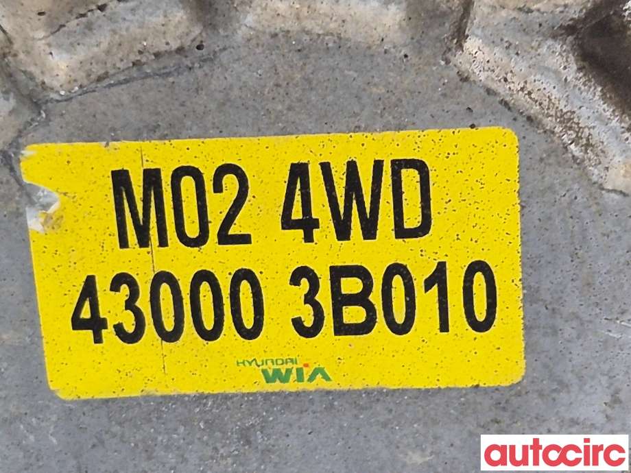 Girkasse manuell 6-trinn til Kia Sorento 2011-2015 Type II (KIA|430003B010|M02|G1109000054)