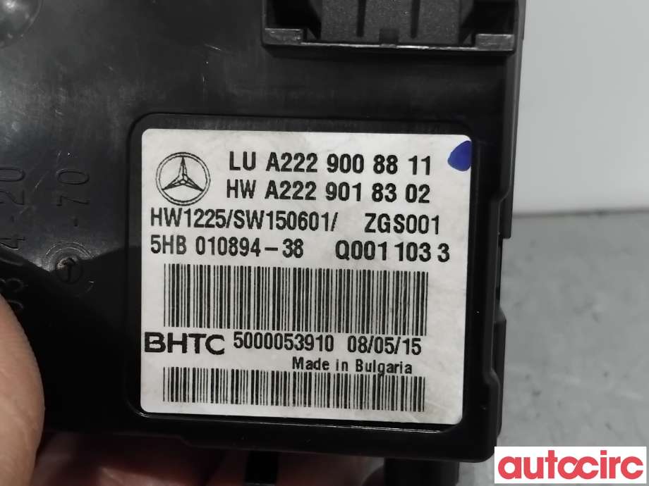 Styreenhet klima/aircondition til Mercedes C-Klasse 2014-2018 (Fase 1) (W205) (W205) (MERCEDES|A2229003812|5HB010894-38|A0009002050)