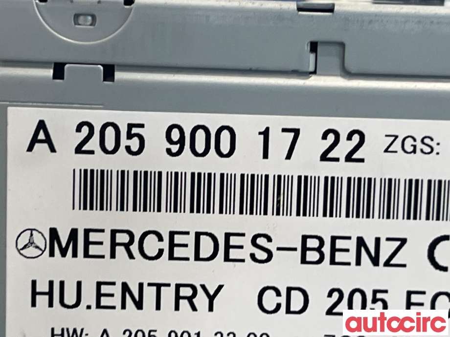 Bilstereo til Mercedes C-Klasse 2014-2018 (Fase 1) (W205) (W205) (MERCEDES|A2059001722)