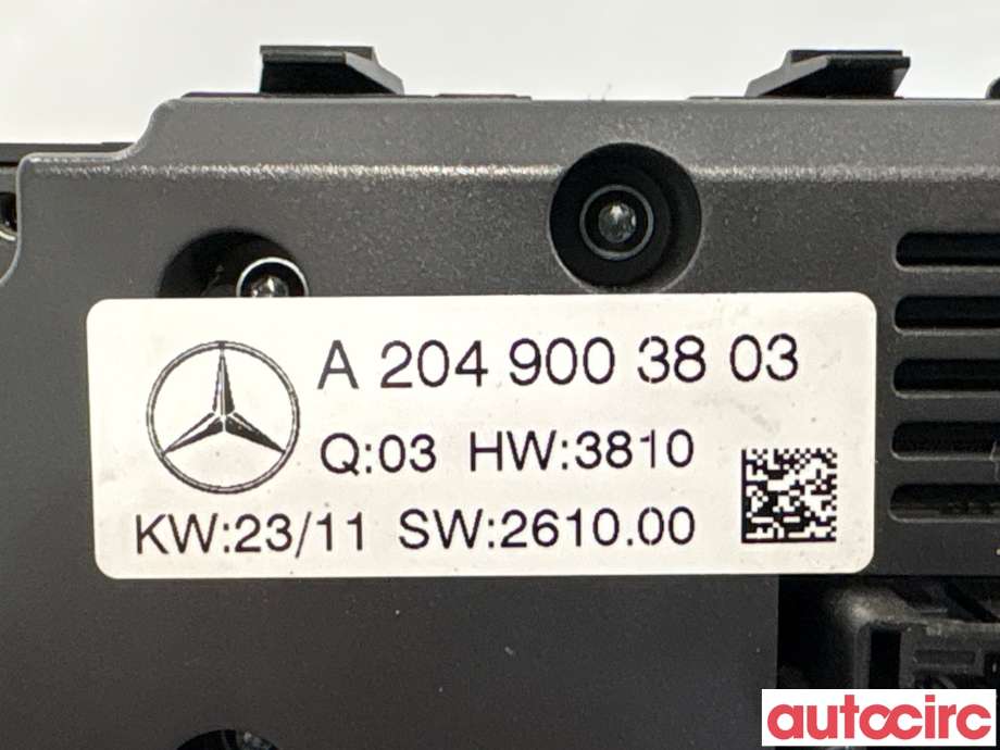 Varmeapparat betjening til Mercedes C-Klasse 2011-2014 (Fase 2) (W204) (W204) (MERCEDES|A2049001007|A2C53370599|A2049007515)