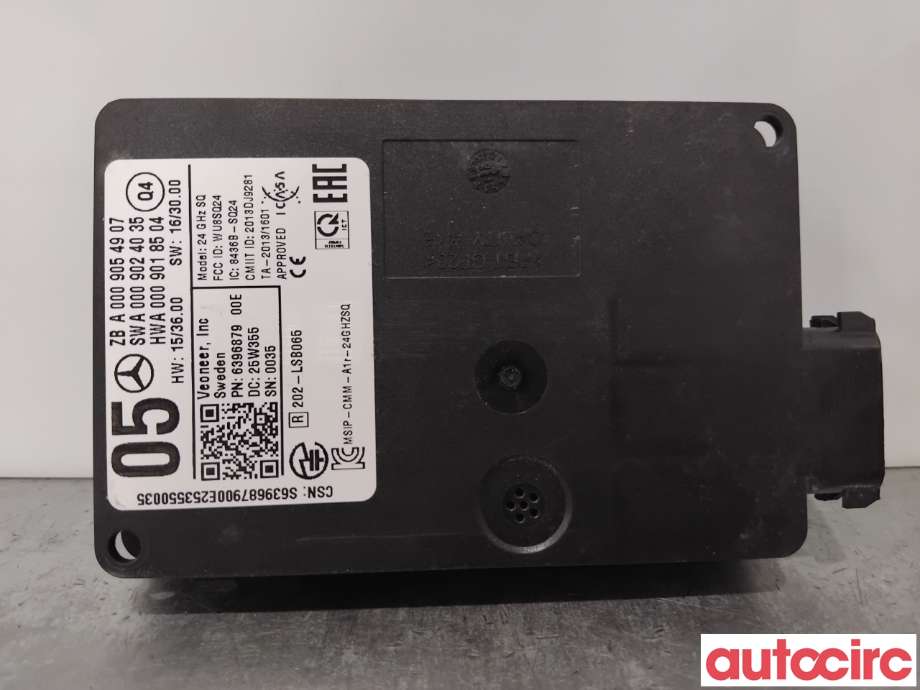 Sensor radar til Mercedes C-Klasse 2014-2018 (Fase 1) (W205) (W205) (MERCEDES|A0009052804||A0009054907)