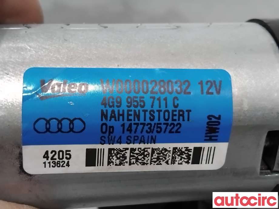 Viskermotor bakrute til Audi A6, Allroad 2015-2019 (Type III, Fase 2) (C7) (C7) (AUDI|4G9955711C|W000028032)
