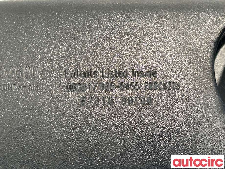 Speil innvendig til Toyota Yaris 2014-2020 (Type III, Fase 2) (TOYOTA|878100D100|87810-0D100)