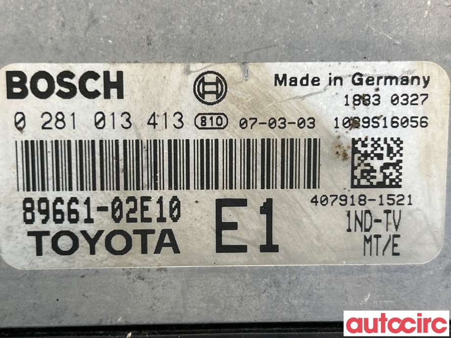 Styreenhet motor til Toyota Auris 2007-2010 (Type I, Fase 1) (TOYOTA|8966002F80|0281013413|89661-02E10)