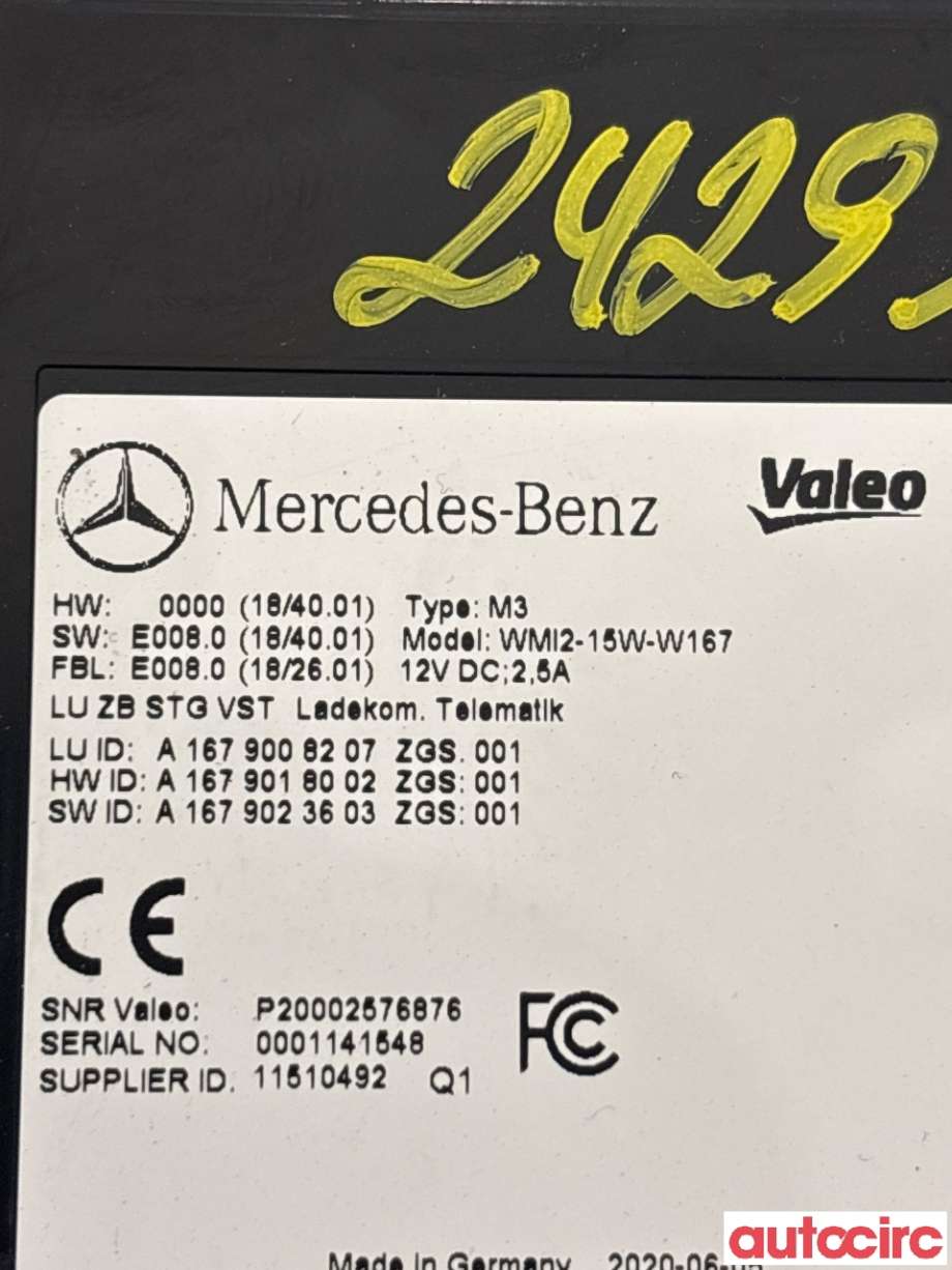 Styreenhet diverse til Mercedes A-Klasse 2018-->> (W177) (W177) (MERCEDES|A1679008207|)