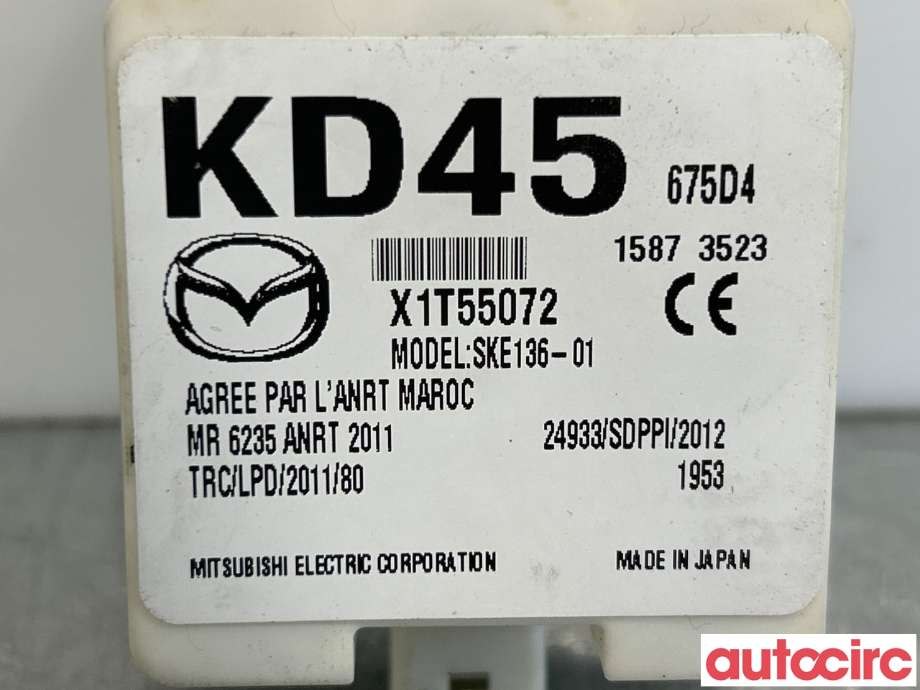 Styreenhet nøkkelfri/keyless til Mazda CX-5 2012-2017 (Type I) (MAZDA|KD45-67-5D4A|X1T55072|KD45675D4)