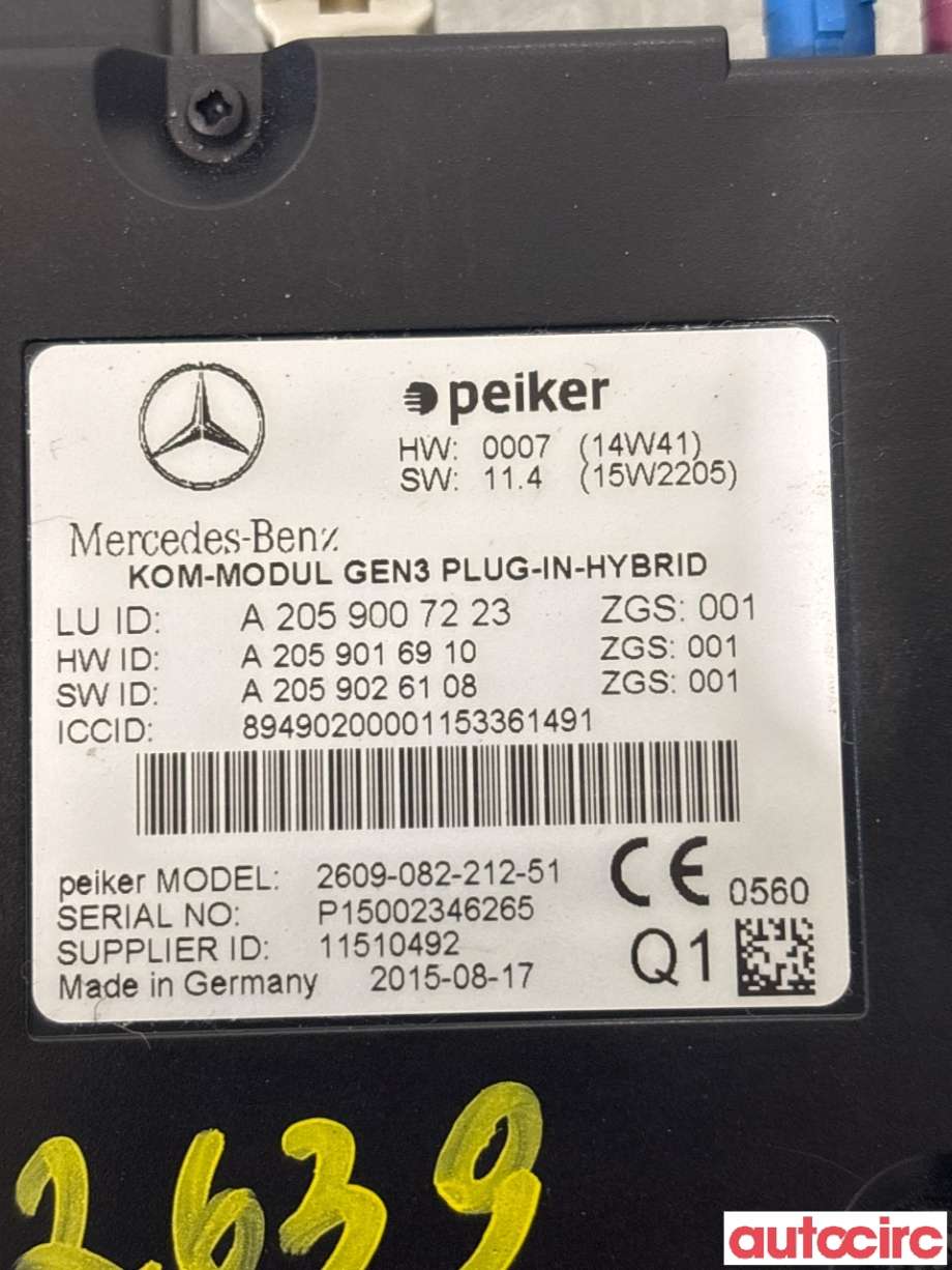 Styreenhet diverse til Mercedes C-Klasse 2014-2018 (Fase 1) (W205) (W205) (MERCEDES|A2059007223|)
