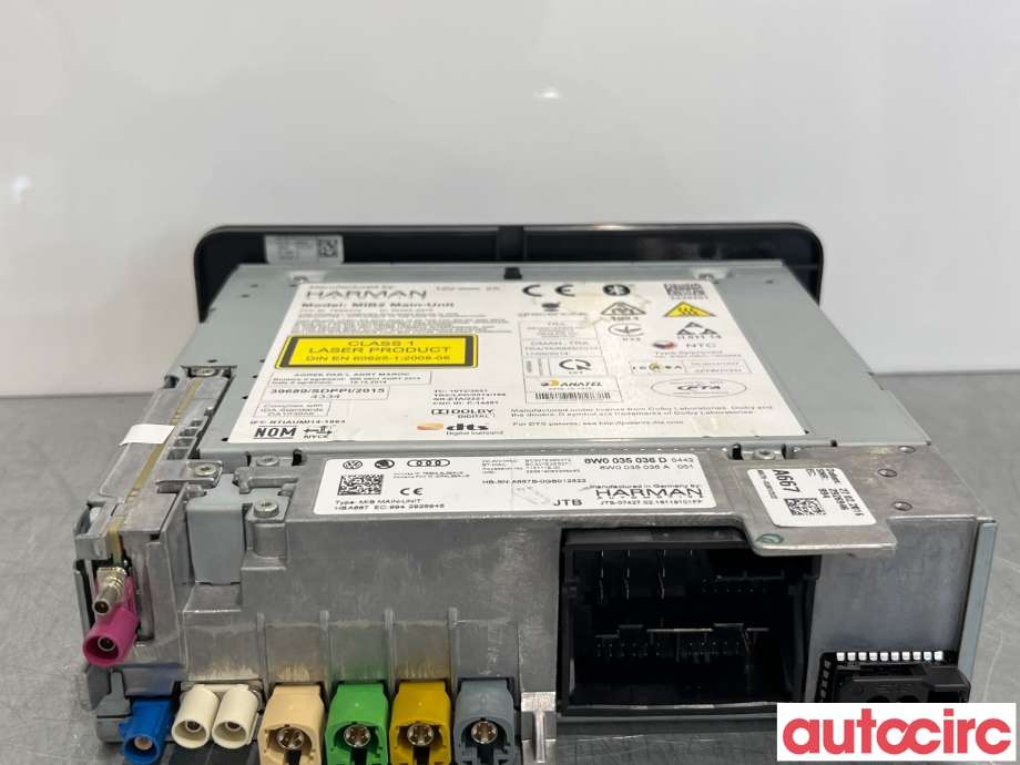Bilstereo diverse til Audi A4 2015-2019 (Type V, Fase 1) (B9) (B9) (AUDI|8W0035036D)