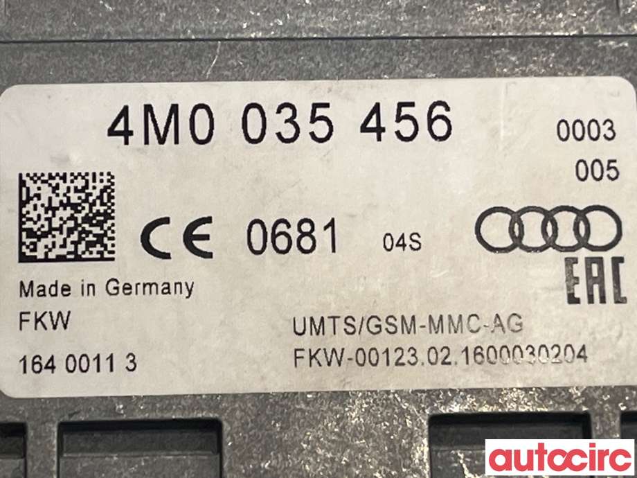 Antenne forsterker til Audi A4 2015-2019 (Type V, Fase 1) (B9) (B9) (AUDI|4M0035456)