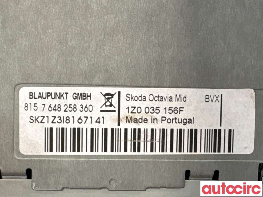 Bilstereo til Škoda Yeti 2009-2013 (Fase 1) (SKODA|1Z0035156F|7648258360)