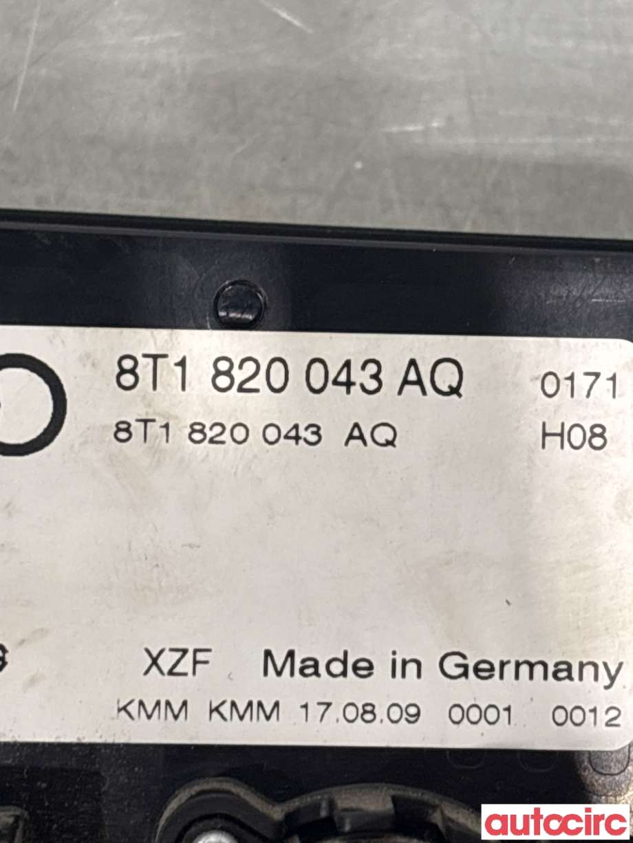 Varmeapparat betjening til Audi A5 2007-2016 (Type I) (AUDI|8T1820043AK||8T1820043AQ)