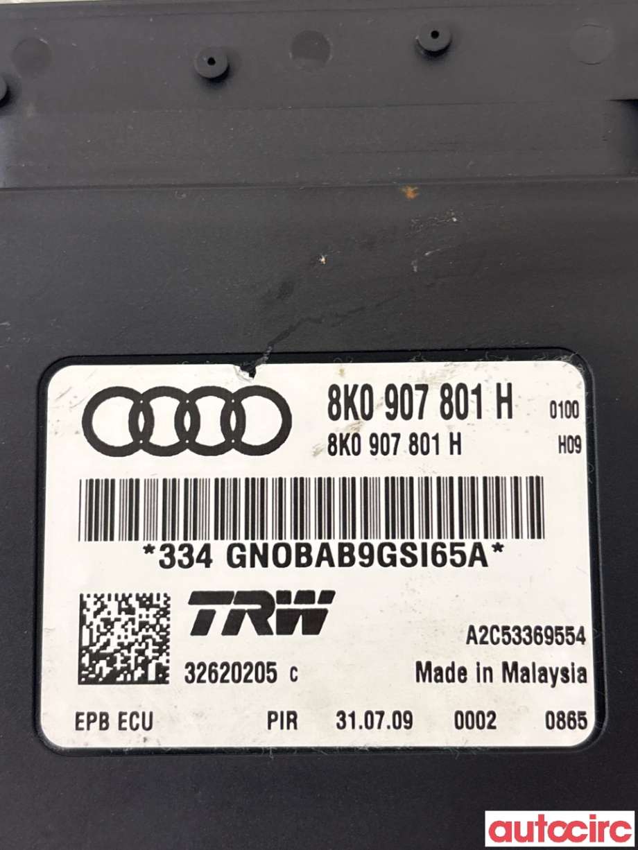 Styreenhet elektrisk parkbrems (EPB - Electric Parking Brake) til Audi A5 2007-2016 (Type I) (AUDI|8K0907801H|A2C53369554)