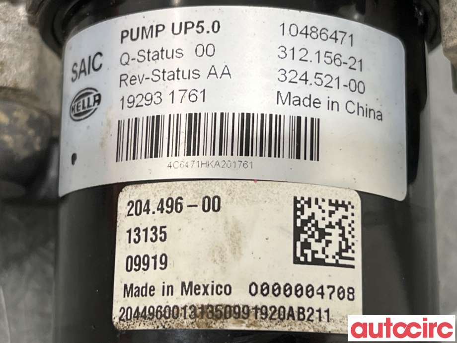 Vakuumpumpe til MG ZS EV 2019-2021 (Type I, Fase 1)  (MG|10486471|312156-21)