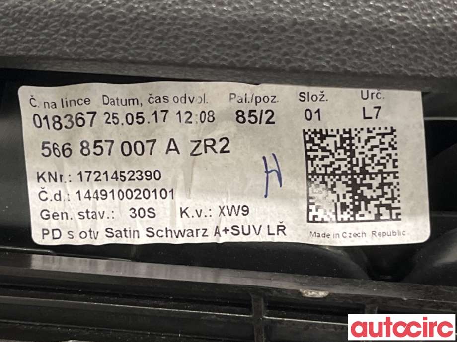 Dashbord til Škoda Kodiaq 2017-->> (SKODA|566857007A|)