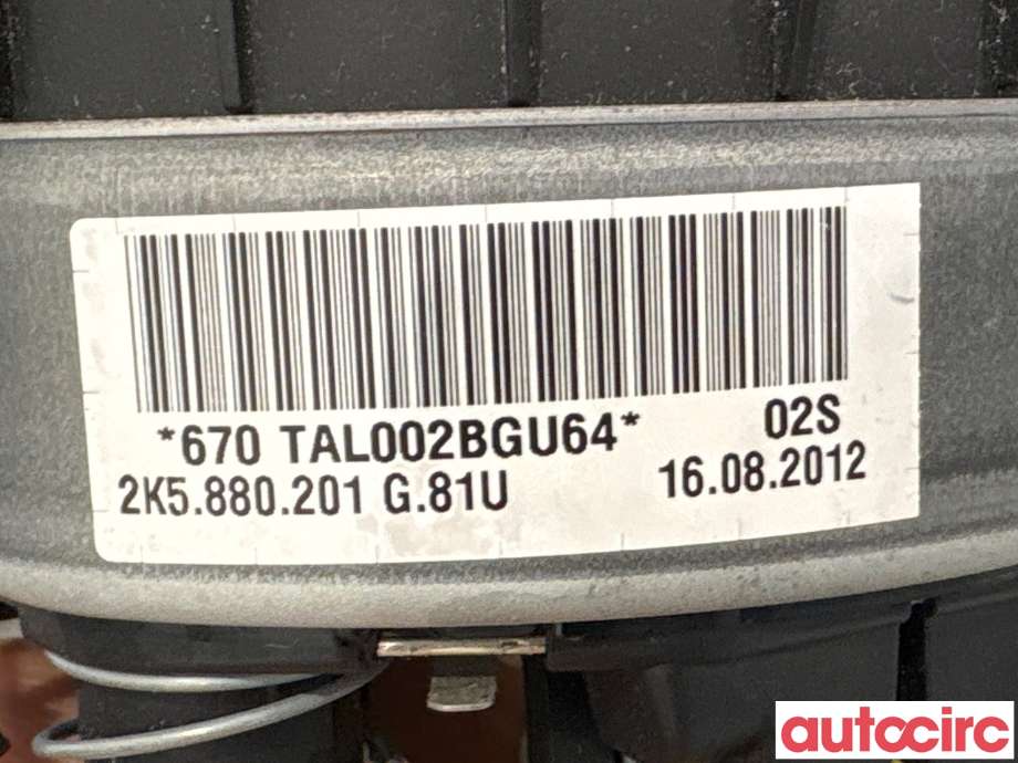 Airbag rattpute til VW Caddy 2010-2015 (Type III, Fase 2)  (VOLKSWAGEN|2K5880201E||2K5880201G)