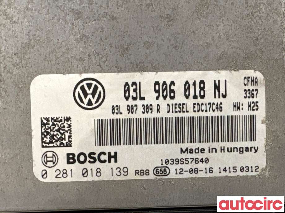 Styreenhet motor til VW Caddy 2010-2015 (Type III, Fase 2)  (VOLKSWAGEN|03L906018NJ|0281018139)