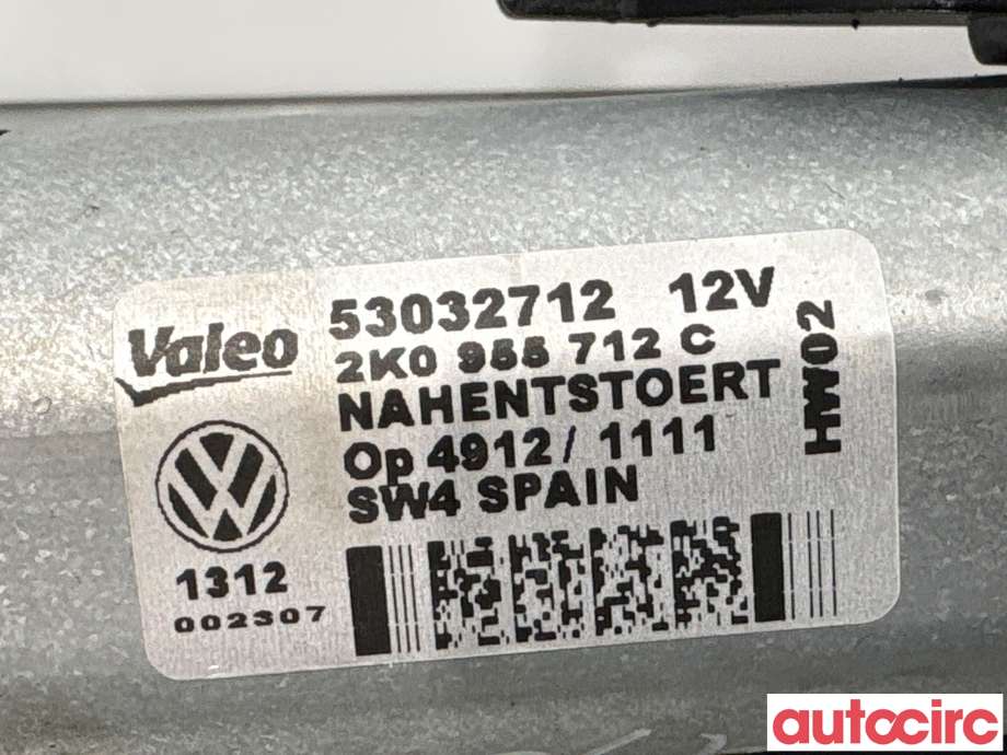 Viskermotor bakrute til VW Caddy 2010-2015 (Type III, Fase 2)  (VOLKSWAGEN|2K0955712C|53032712|2K0955712F)