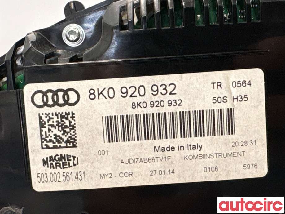 Instrumentpanel til Audi A4 2007-2014 (Type IV) (B8) (B8) (AUDI|8K0920932|503002561431)
