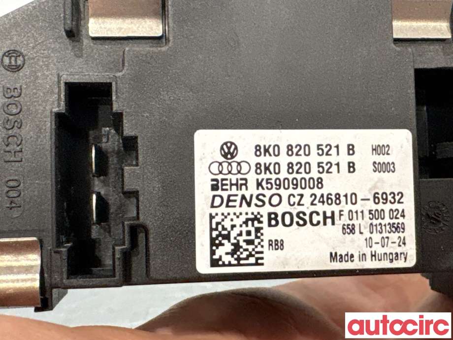 Varmeapparat motstand til Audi A4 2007-2014 (Type IV) (B8) (B8) (AUDI|8K0820521B|F011500024)