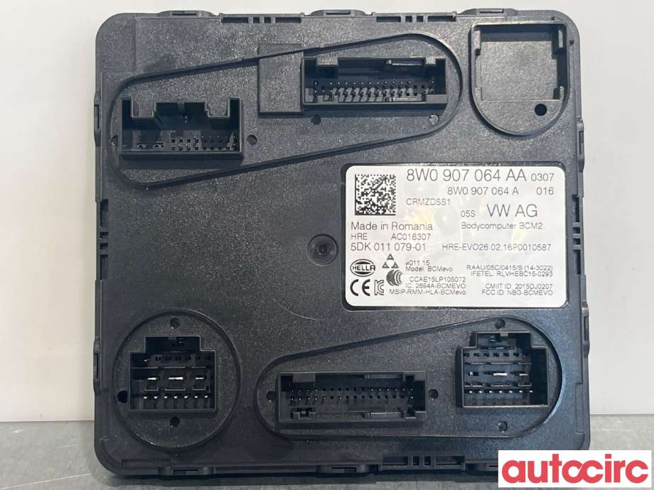 Styreenhet comfort (BCM) til Audi A4 2015-2019 (Type V, Fase 1) (B9) (B9) (AUDI|8W0907064A|8W0907064AA)