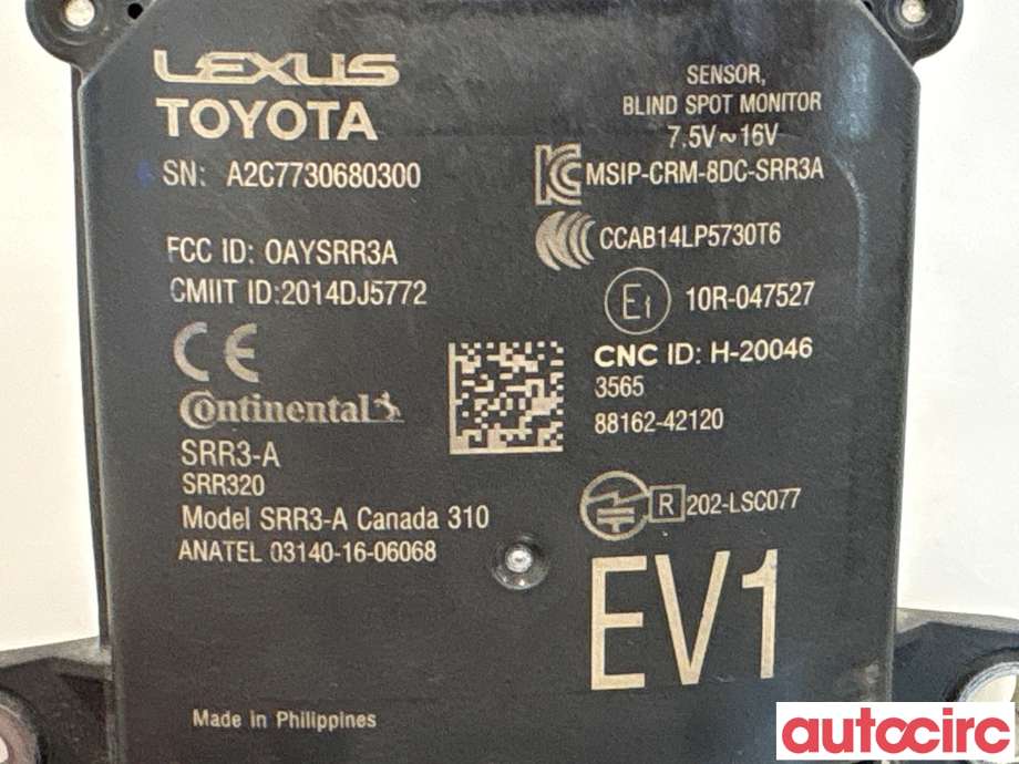 Sensor radar til Toyota RAV4 2019-->> (Type V) (TOYOTA|NO NUMBER|A2C7730680300|88162-42120)