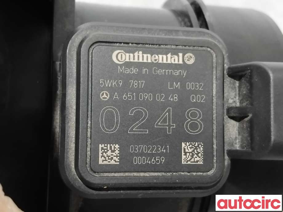 Luftmengde/luftmassemåler til Mercedes E-Klasse 2009-2013 (Fase 1) (W212) (W212) (MERCEDES|A6510900248|5WK97817)