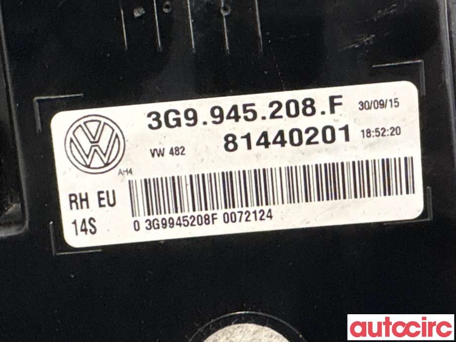 Baklykt høyre til VW Passat 2015-2019 (Fase 1) (B8) (B8) (VOLKSWAGEN|3G9945208J|81440201|3G9945208F)