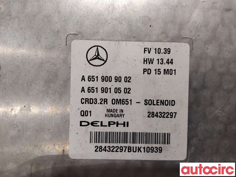 Styreenhet motor til Mercedes E-Klasse 2009-2013 (Fase 1) (W212) (W212) (MERCEDES|A6519009002|28432297)