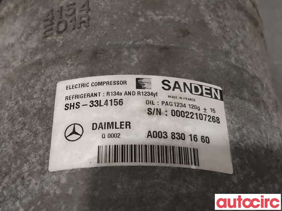 Aircondition kompressor til Mercedes E-Klasse 2009-2013 (Fase 1) (W212) (W212) (MERCEDES|A0038301660|SHS-33L4156)