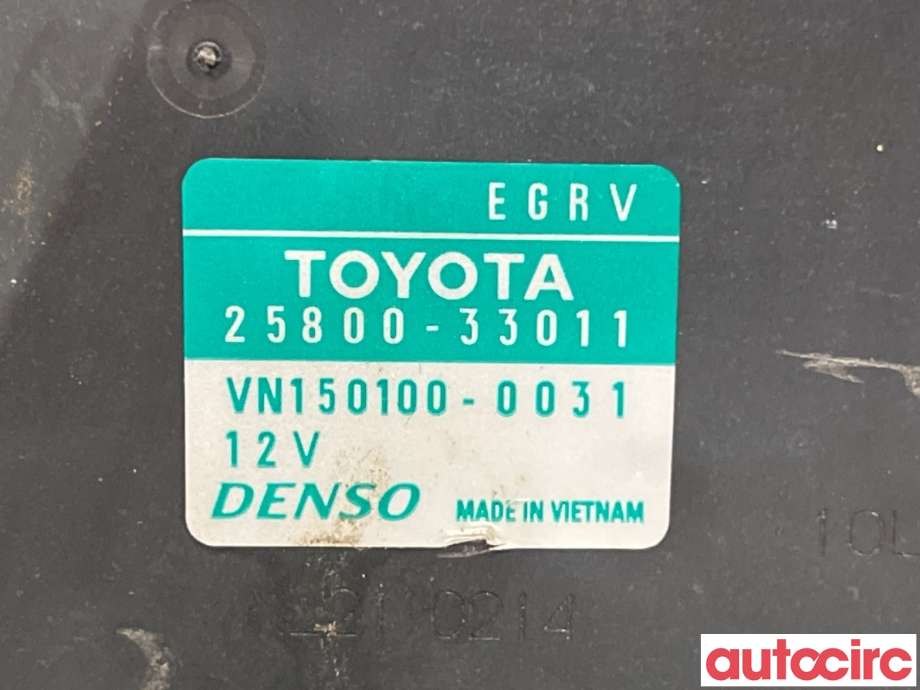 EGR-ventil til Toyota Auris 2010-2012 (Type I, Fase 2)  (TOYOTA|2580033011|VN150100-0031|25800-33011)