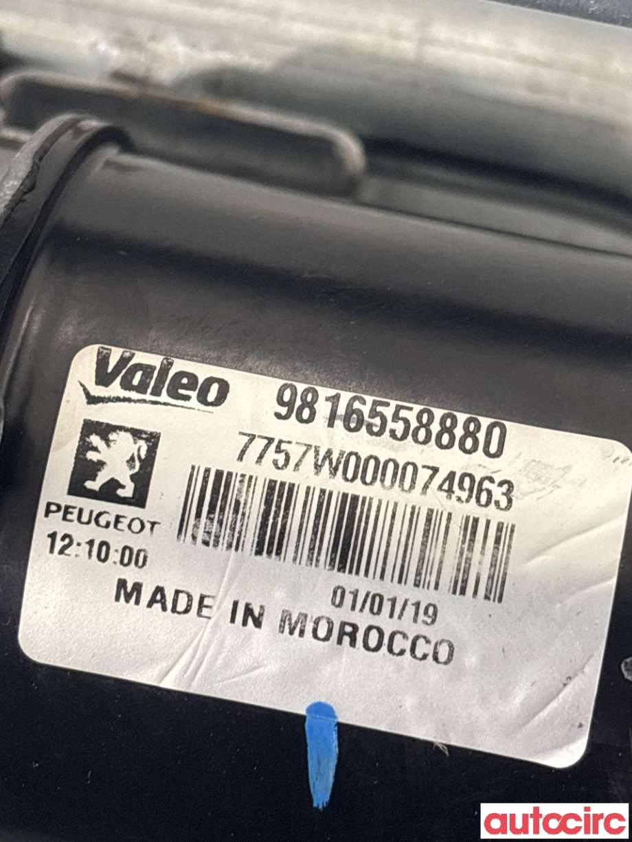 Viskermotor frontrute til Peugeot Partner 2019-->> (Type III) (PEUGEOT|9816558880|)